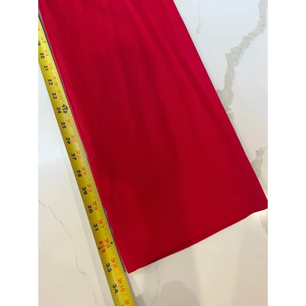 Escada stretch cotton straight leg pants Red Sz 40 US 10 old money designer